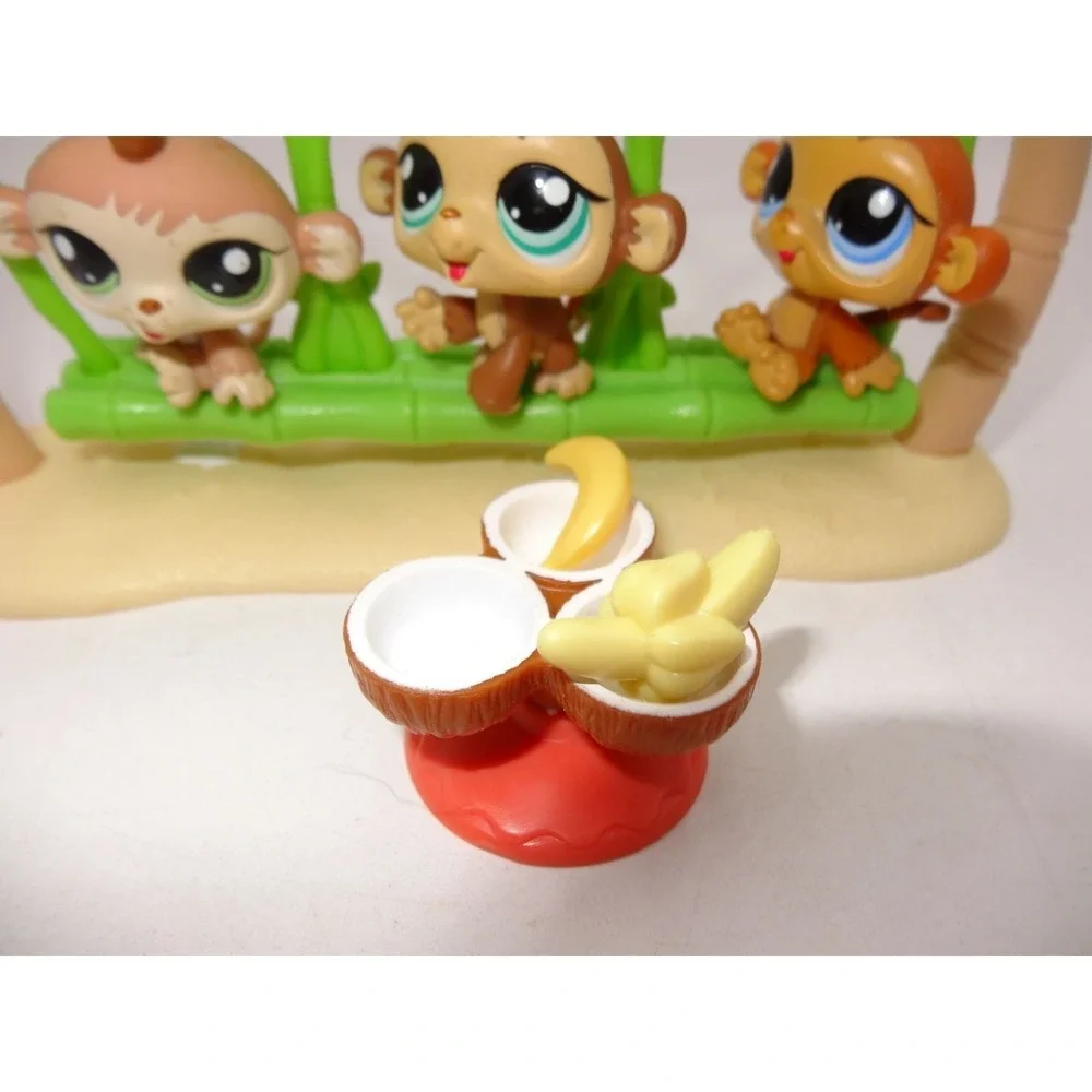 Littlest Pet Shop LPS Monkey Petriplets Swing Set #1551 #1552 #1553 Bananas